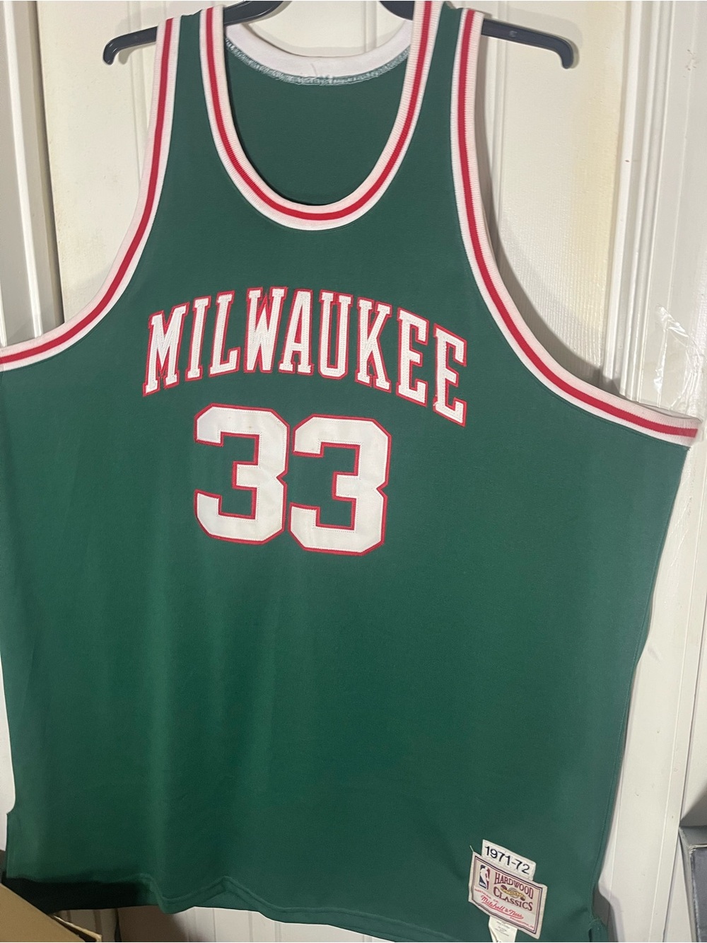 Kareem Abdul Jabbar Milwaukee Bucks 1971-72 jersey size 58